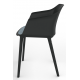 Cashew One Piece Moulded Chair with 4 Legs and Upholstered Seat