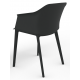 Cashew One Piece Moulded Chair with 4 Legs and Upholstered Seat