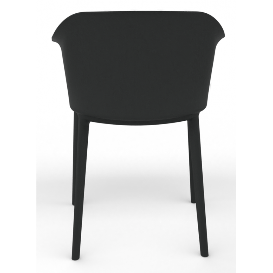 Cashew One Piece Moulded Chair with 4 Legs and Upholstered Seat