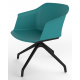 Cashew One Piece Moulded Chair with Black Pyramid Base