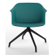 Cashew One Piece Moulded Chair with Black Pyramid Base