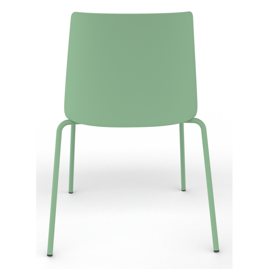Melba Polypropylene Shell 4 Leg Frame Chair with Upholstered Seat