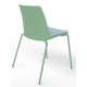 Melba Polypropylene Shell 4 Leg Frame Chair with Upholstered Seat