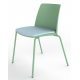 Melba Polypropylene Shell 4 Leg Frame Chair with Upholstered Seat