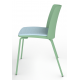 Melba Polypropylene Shell 4 Leg Frame Chair with Upholstered Seat