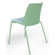 Melba Polypropylene Shell 4 Leg Frame Chair with Upholstered Seat