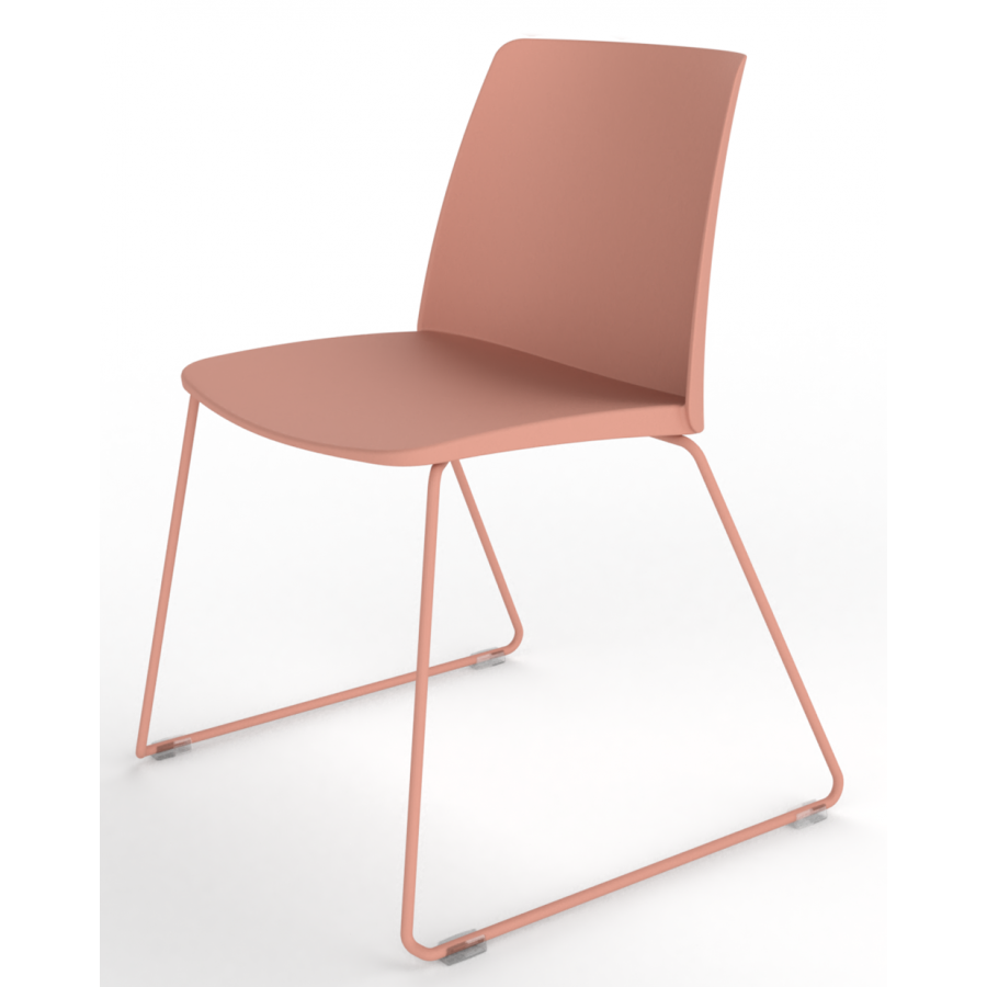 Melba Polypropylene Shell Skid Frame Chair