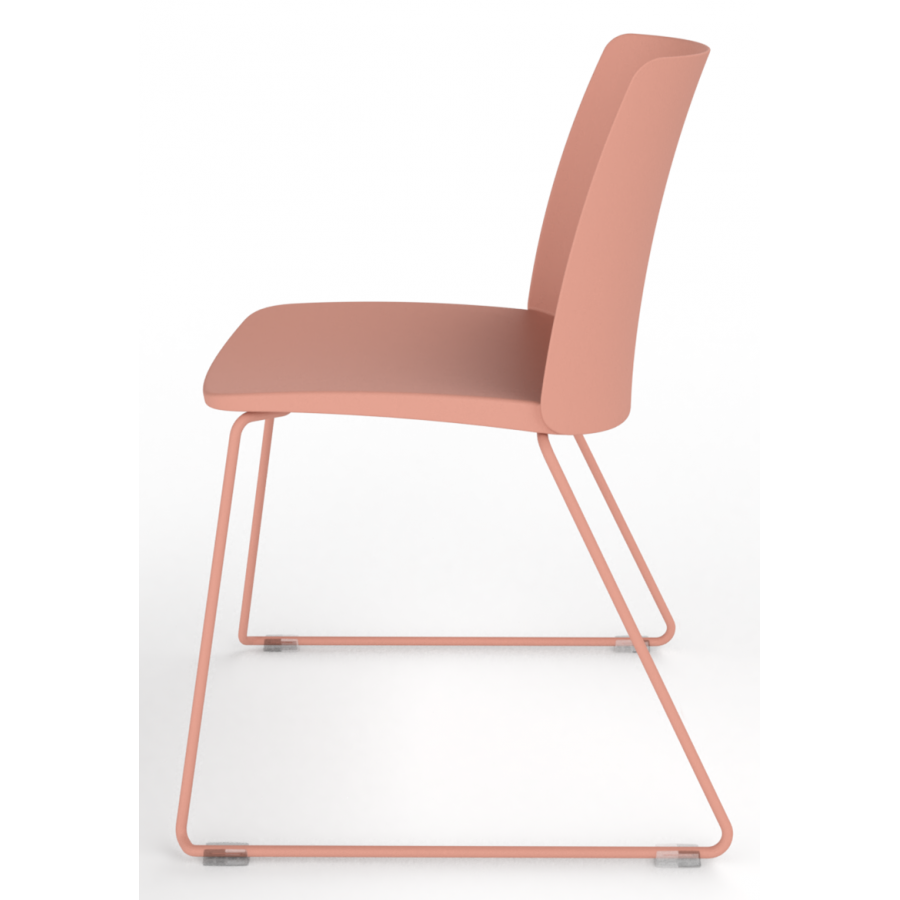 Melba Polypropylene Shell Skid Frame Chair