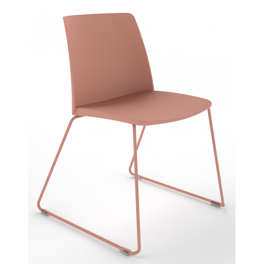 Melba Polypropylene Shell Skid Frame Chair