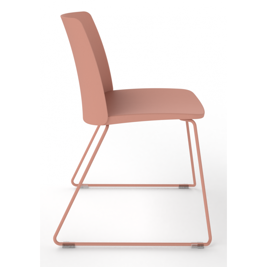 Melba Polypropylene Shell Skid Frame Chair