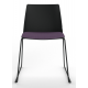 Melba Polypropylene Shell Skid Frame Chair with Upholstered Seat