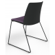 Melba Polypropylene Shell Skid Frame Chair with Upholstered Seat