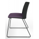 Melba Polypropylene Shell Skid Frame Chair with Upholstered Seat