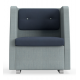 Mingle Upholstered High Arm Single Seater Sofa