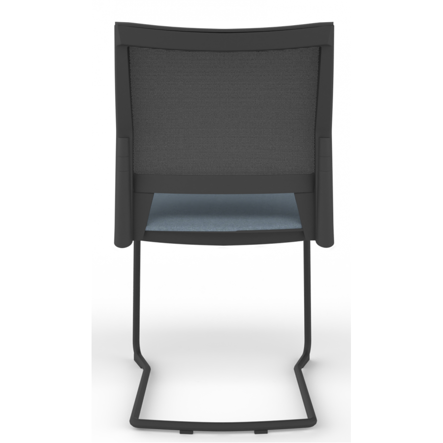 Melona Black Mesh Back Cantilever Chair