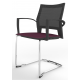 Melona Black Mesh Back Cantilever Chair