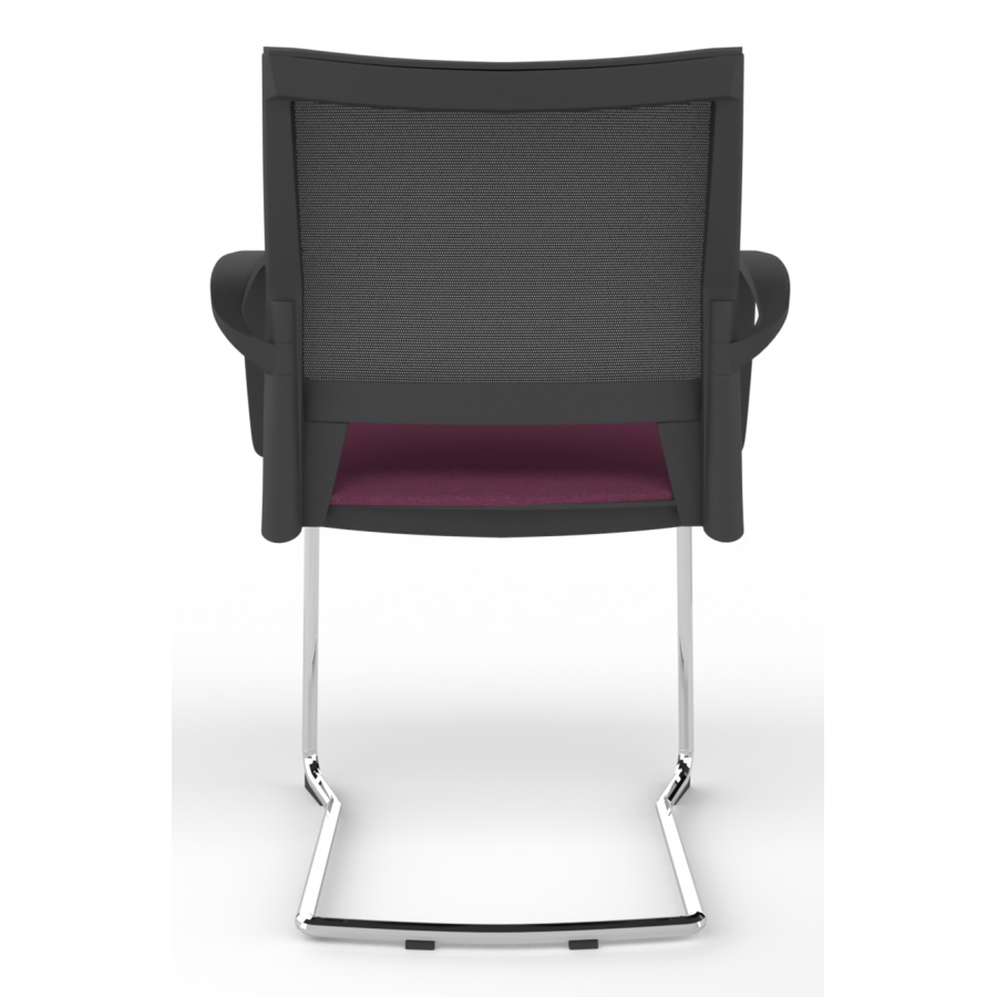 Melona Black Mesh Back Cantilever Chair