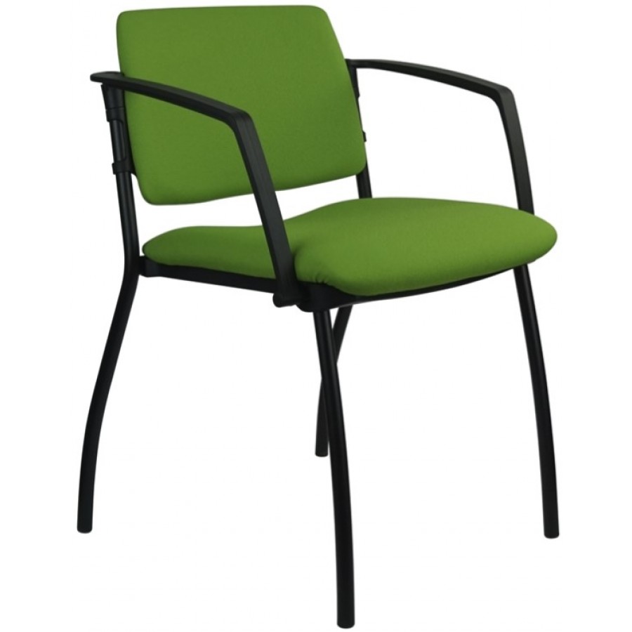 Morello Black Frame 4 Leg Visitor Chair 