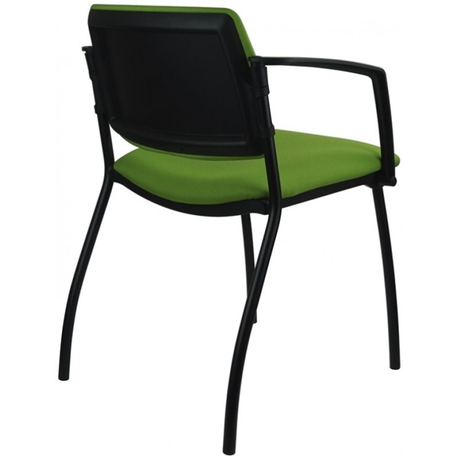 Morello Black Frame 4 Leg Visitor Chair 