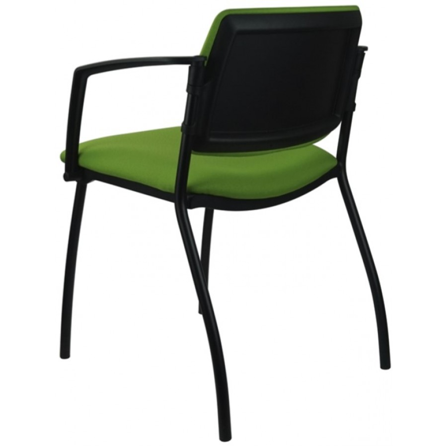 Morello Black Frame 4 Leg Visitor Chair 