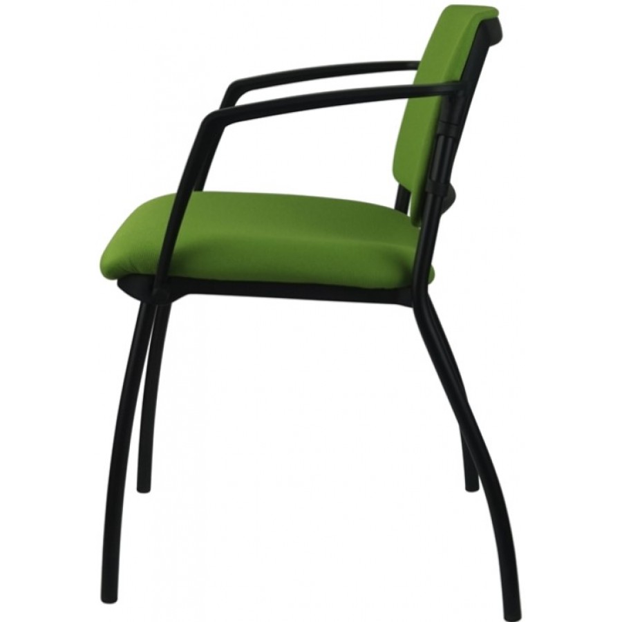 Morello Black Frame 4 Leg Visitor Chair 