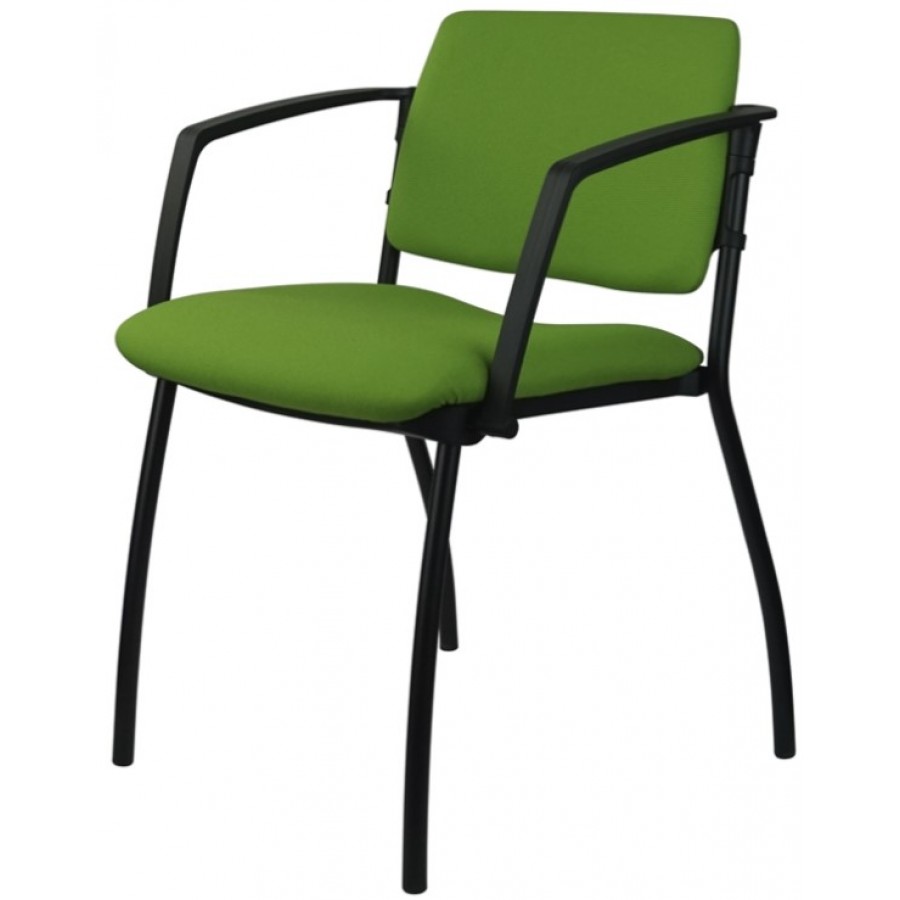 Morello Black Frame 4 Leg Visitor Chair 