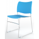 Nectar Plastic Seat And Back Skid Frame Stacking Chair