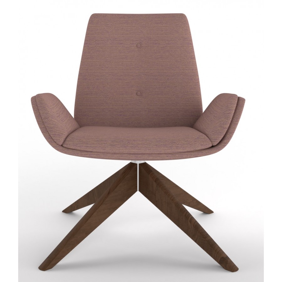 Follow Lounge Chair With Wooden Pyramid Base