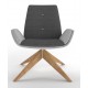 Follow Lounge Chair With Wooden Pyramid Base