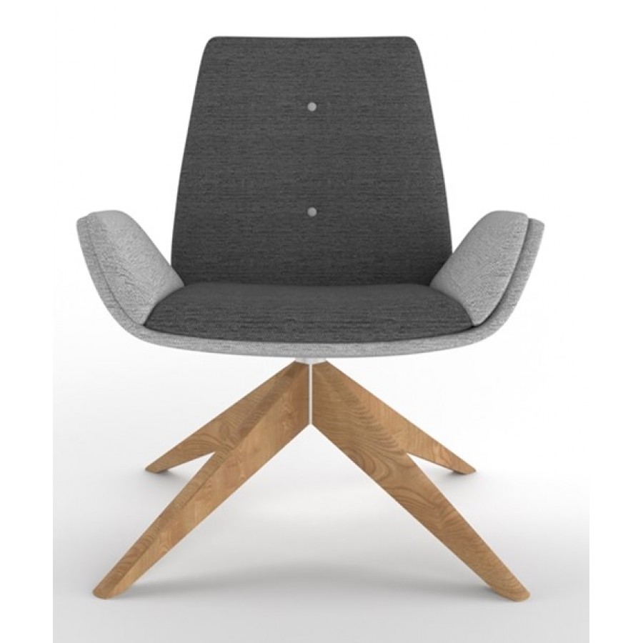 Follow Lounge Chair With Wooden Pyramid Base