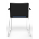 Tango Upholstered Seat and Plastic Back Stacking Chair