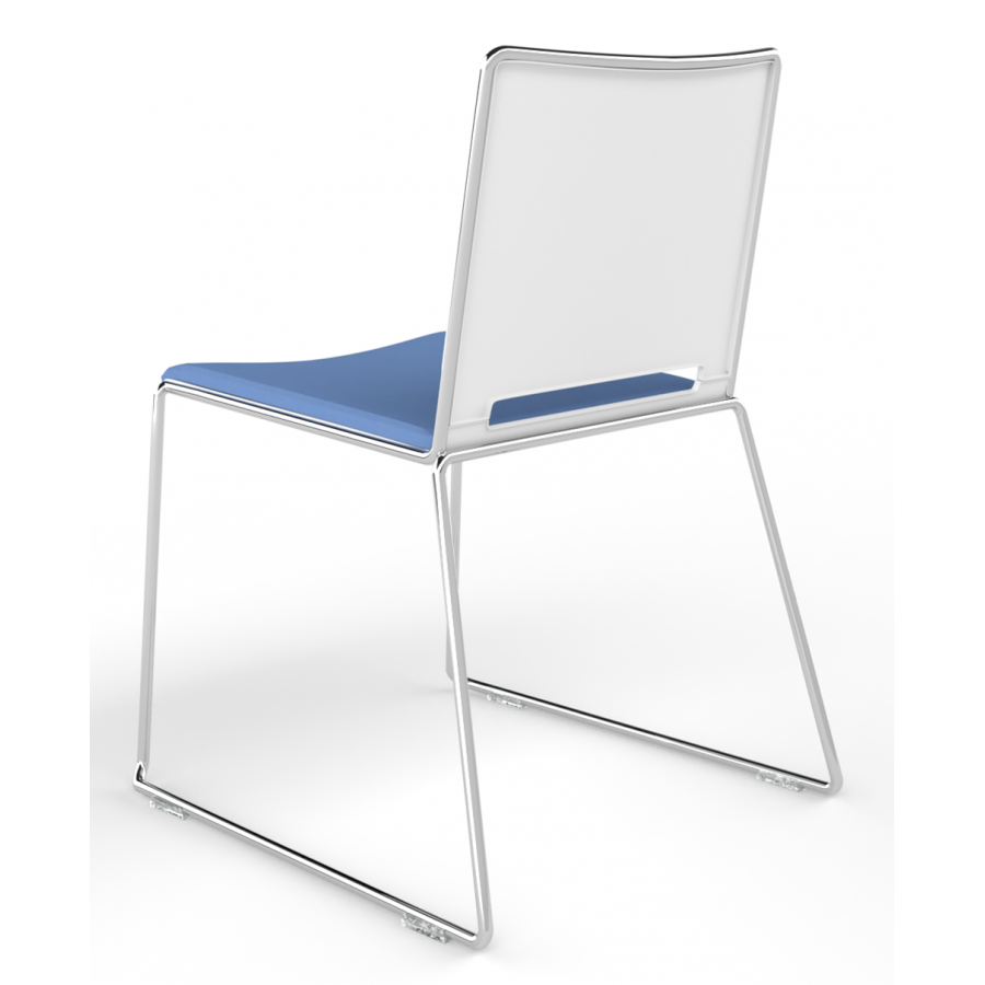 Tango Upholstered Seat and Plastic Back Stacking Chair