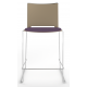 Tango Upholstered Seat and Plastic Back Stacking High Stool