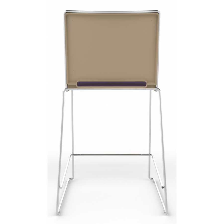 Tango Upholstered Seat and Plastic Back Stacking High Stool