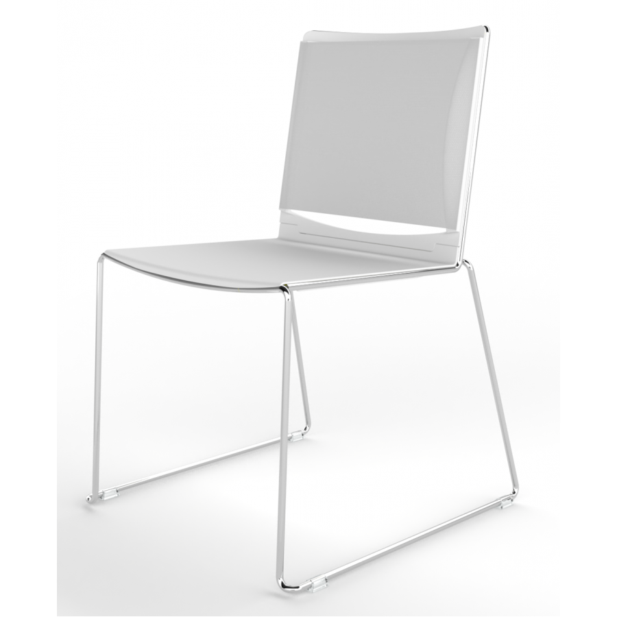 Tango Plastic Seat And Mesh Back Stacking Chair