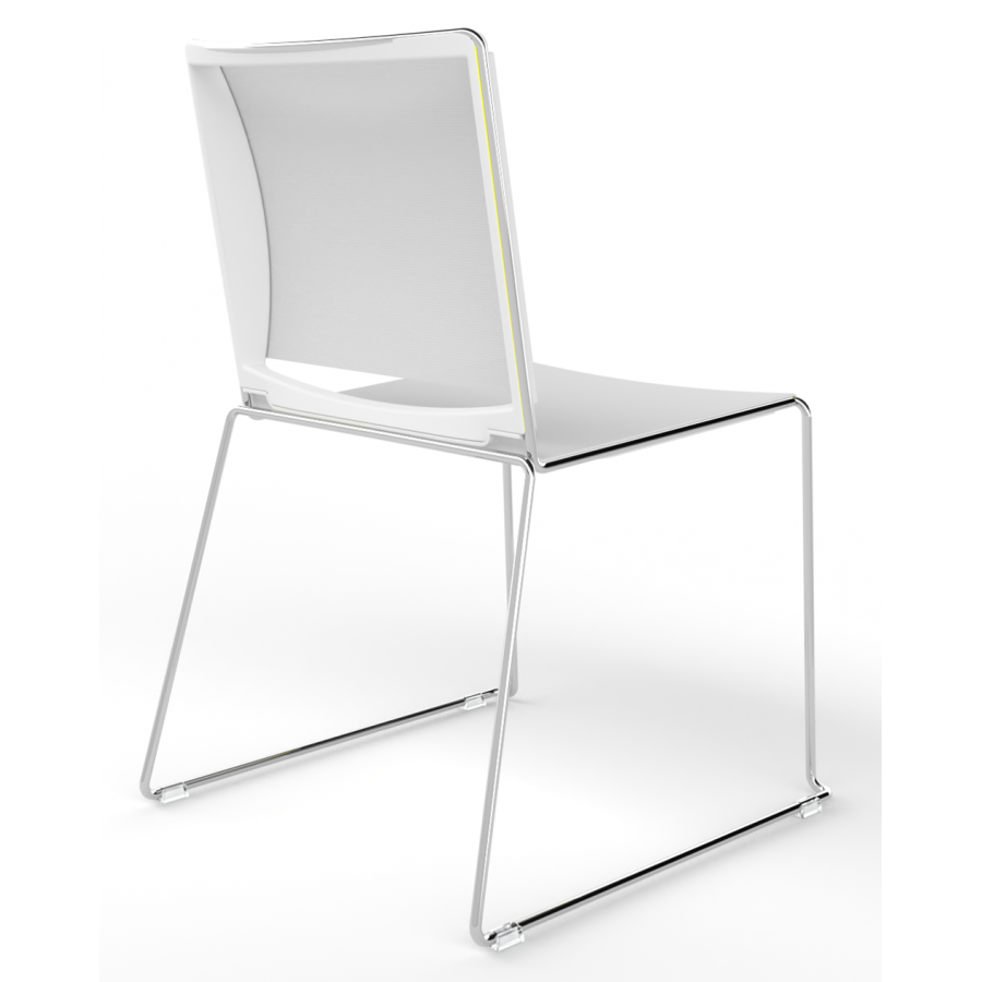 Tango Plastic Seat And Mesh Back Stacking Chair