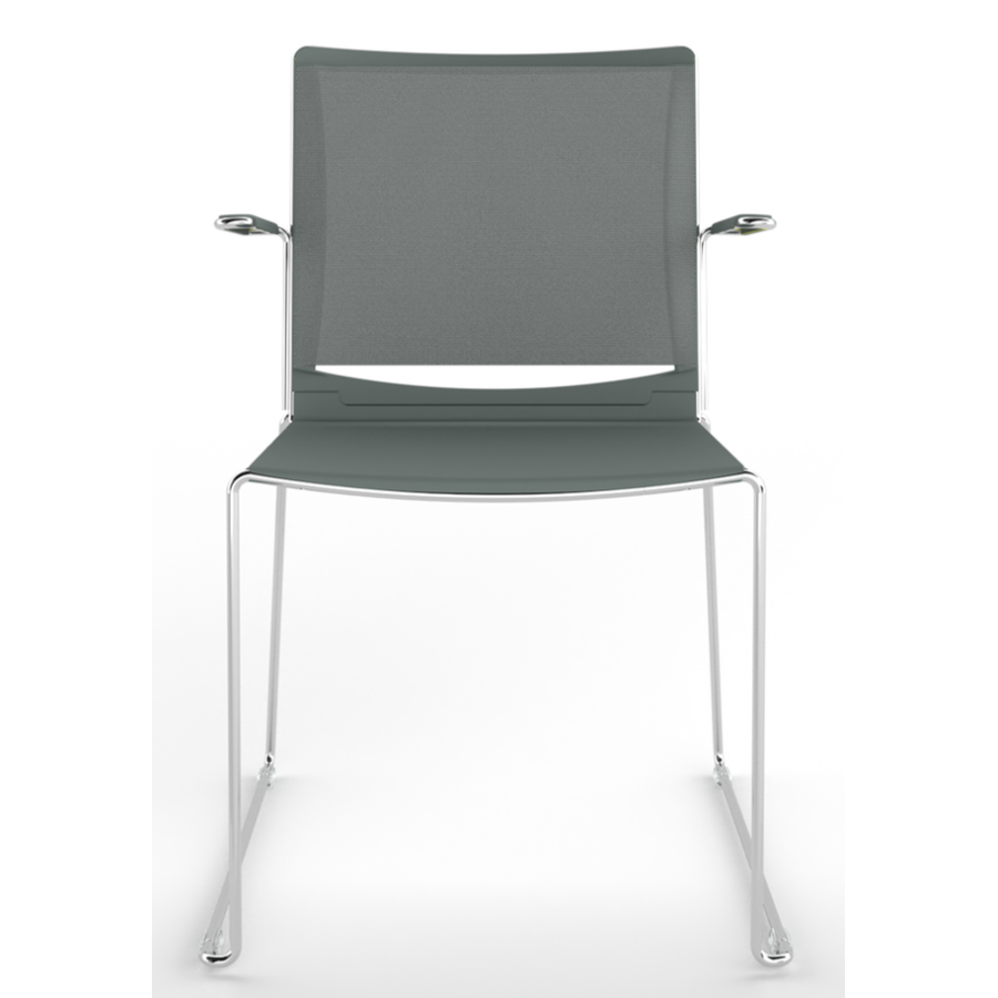 Tango Plastic Seat And Mesh Back Stacking Chair