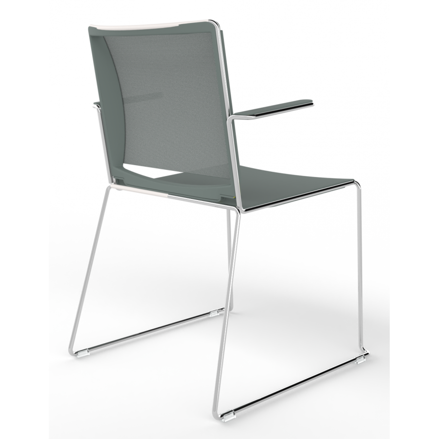 Tango Plastic Seat And Mesh Back Stacking Chair