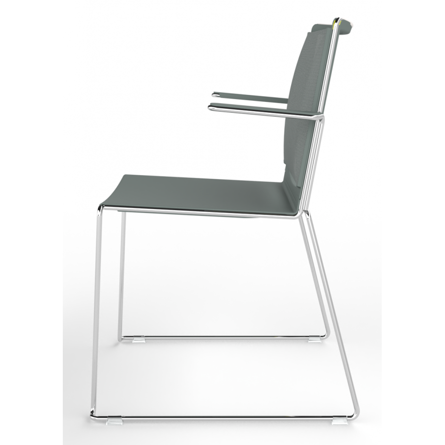 Tango Plastic Seat And Mesh Back Stacking Chair