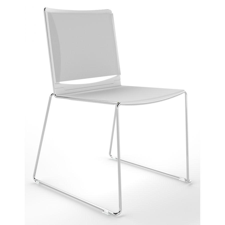 Tango Plastic Seat And Mesh Back Stacking Chair