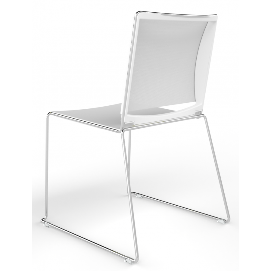 Tango Plastic Seat And Mesh Back Stacking Chair