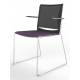 Tango Upholstered Seat And Mesh Back Stacking Chair