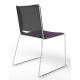 Tango Upholstered Seat And Mesh Back Stacking Chair