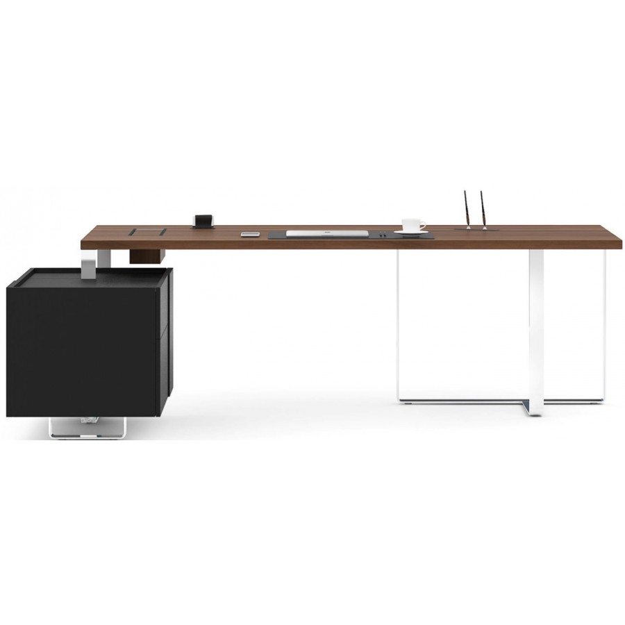 Plana Executive Desk with Modesty Panel and Fixed Pedestal 