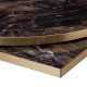 High Gloss Table Top with Metallic Gold Edging 