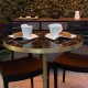 High Gloss Table Top with Metallic Gold Edging 