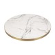 High Gloss Table Top with Metallic Gold Edging 