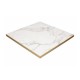 High Gloss Table Top with Metallic Gold Edging 