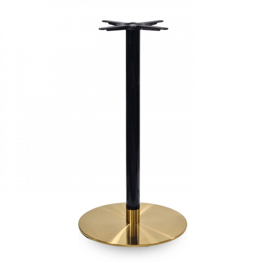 Cava Black And Gold Round Table Base