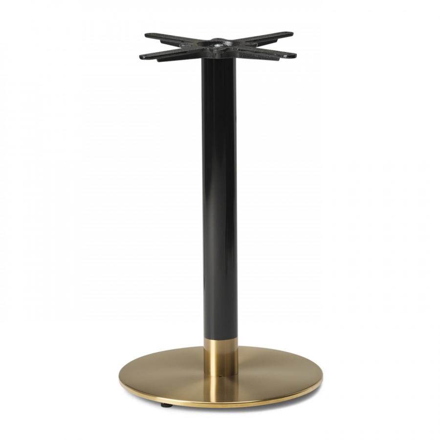 Cava Black And Gold Round Table Base